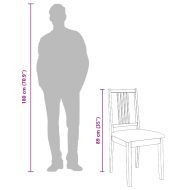 Трапезни столове с възглавници 2бр Кафяв масивна дървесина гума