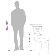 Трапезни столове с възглавници 2 бр масивна дървесина гума