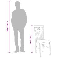 Трапезни столове с възглавници 2 бр Бяла масивна дървесина гума