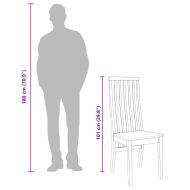 трапезни столове 2 бр. бяла масивна дървесина гума