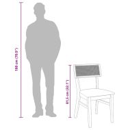 Трапезни столове с възглавници 2 бр масивна дървесина гума