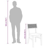 трапезни столове 2 бр. масивна дървесина гума