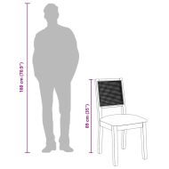 Трапезни столове с възглавници 2 бр масивна дървесина гума