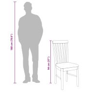 Трапезни столове с възглавници 2 бр масивна дървесина гума