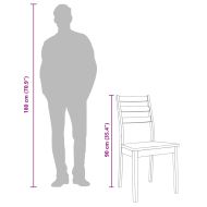 трапезни столове 2 бр. естествена масивна дървесина гума