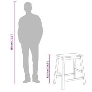 Бар столове 2 бр. масивна дървесина гума