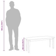 Пейка 110 cm Масивна дървесина Гума
