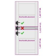 Вътрешна врата с стъкло ORKDAL Кафяво 83 х 211 см