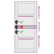Вътрешна врата с стъкло ORKDAL Кафяво 83 x 232 см