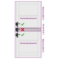 Вътрешна врата с стъкло ORKDAL Кафяво 86 x 198.5 см