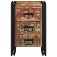 Нощен шкаф Многоцветен 40 x 35 x 50 см регенерирано дърво масив