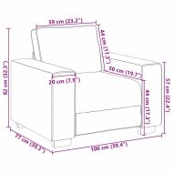 Диван Тъмен зелен 100 x 77 x 82 см текстил