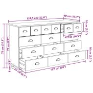 Шкаф с чекмеджета с чекмедже ASKIM Кафяво 79 x 40 x 133.5 см