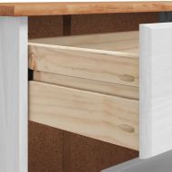 Шкаф за обувки с чекмедже с врата ASKIM Бяло 85 x 35 x 108 см