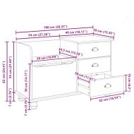 Лавка за съхранение на входа ASKIM Кафяво 100 x 39 x 62 см