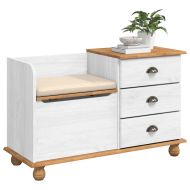 Лавка за съхранение на входа ASKIM Бяло 100 x 39 x 62 см