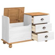 Лавка за съхранение на входа ASKIM Бяло 100 x 39 x 62 см