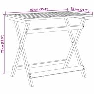 Градинска маса Кафяво 90 x 55 x 75 см
