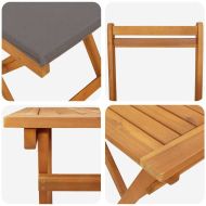 Бистро комплект 5 pcs Кафяво Акациево дърво масив