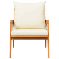 Градински стол 2 pcs Кафяво Масивна акациева дървесина