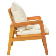 Градински стол 2 pcs Кафяво Масивна акациева дървесина