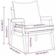 Градински стол 2 pcs Кафяво Масивна акациева дървесина