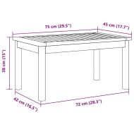 Масичка за кафе Кафяво Масивна акациева дървесина