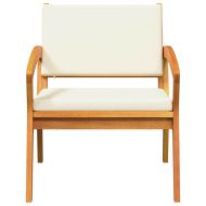 Градински стол 2 pcs Кафяво Масивна акациева дървесина