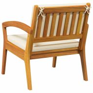 Градински стол 2 pcs Кафяво Масивна акациева дървесина