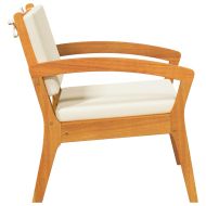 Градински стол 2 pcs Кафяво Масивна акациева дървесина