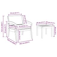Бистро комплект Кафяво 45 x 45 x 38см