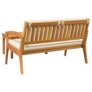 Бистро комплект 2 pcs Кафяво Масивна акациева дървесина