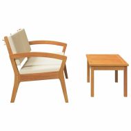 Бистро комплект 2 pcs Кафяво Масивна акациева дървесина