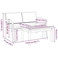 Бистро комплект 2 pcs Кафяво Масивна акациева дървесина