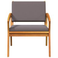 Градински стол 2 pcs Кафяво Масивна акациева дървесина