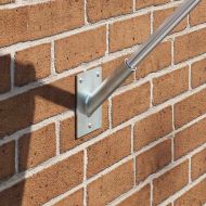 Держател за флагово стълбче Сребрист 10.5 x 7.5 см Стомана