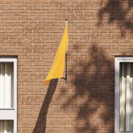 Держател за флагово стълбче Черно 15 x 3 см Стомана