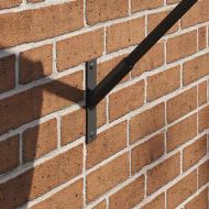 Держател за флагово стълбче Черно 15 x 3 см Стомана