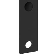 Держател за флагово стълбче Черно 15 x 3 см Стомана