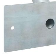 Держател за флагово стълбче Сребрист 13 x 6 см Стомана