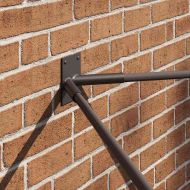 Держател за флагово стълбче Черно 11.5 x 7.5 см Стомана