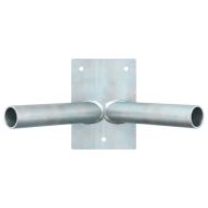 Держател за флагово стълбче Сребрист 11.5 x 7.5 см Стомана