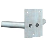 Держател за флагово стълбче Сребрист 11.5 x 7.5 см Стомана