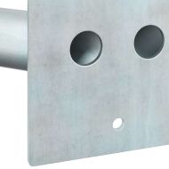 Держател за флагово стълбче Сребрист 11.5 x 7.5 см Стомана