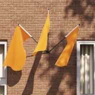 Держател за флагово стълбче Черно 10.5 x 7.5 см Стомана