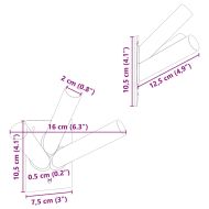 Держател за флагово стълбче Черно 10.5 x 7.5 см Стомана