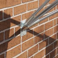 Держател за флагово стълбче Сребрист 10.5 x 7.5 см Стомана