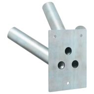 Держател за флагово стълбче Сребрист 10.5 x 7.5 см Стомана