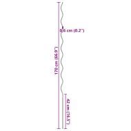 Спираловидни подпори за растения 50 pcs Зелен 170 cm