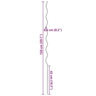 Подкрепа за растение 5 pcs Зелен 110 x 0.6 x 0.6 см Стомана